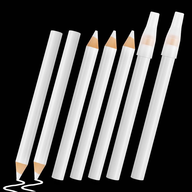 Pretwad 7 PCS Sewing Pencils for Fabric - Washable White Fabric Marking Pencils with Tip Caps, Ideal for Tailors, Quilting, Dressmaker & DIY Crafts (8.75cm) - Image 1
